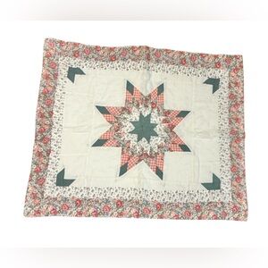 Set of Vintage Floral Cottagecore Patchwork Quilted Shams